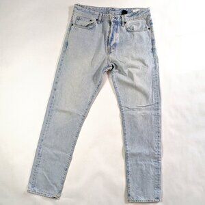 & Denim Straight-Leg, Light-wash, High-rise DenimJeans, Size 31